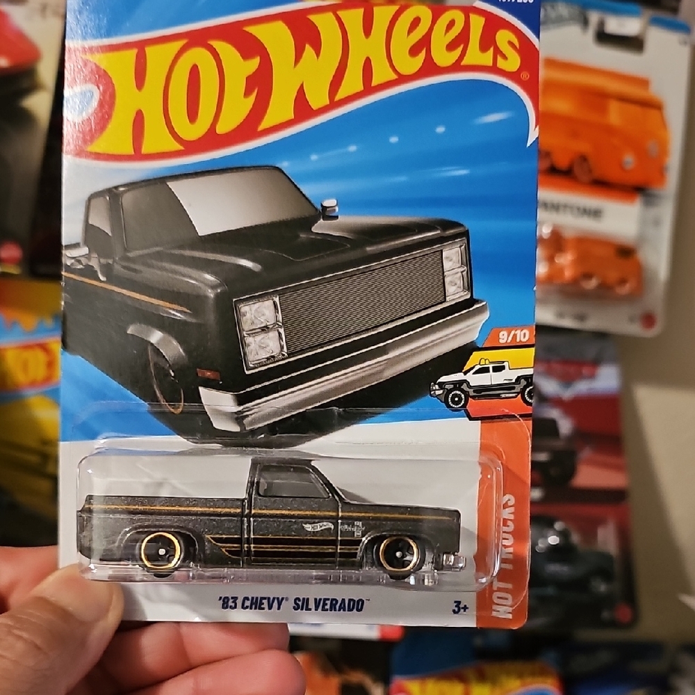 Hot Wheels '83 Chevy Silverado Black Die-Cast Toy Car
